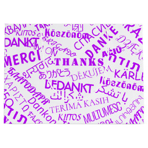 Gift Bag Thank You Text Multi Language Your Colour