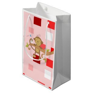 Gift Bag Valentine's Monkey