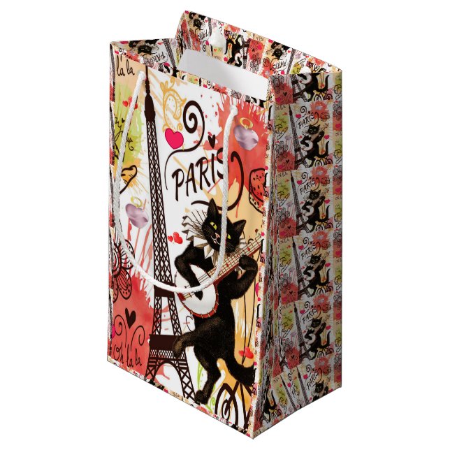 Gift Bag Valentine's Paris France (Front Angled)