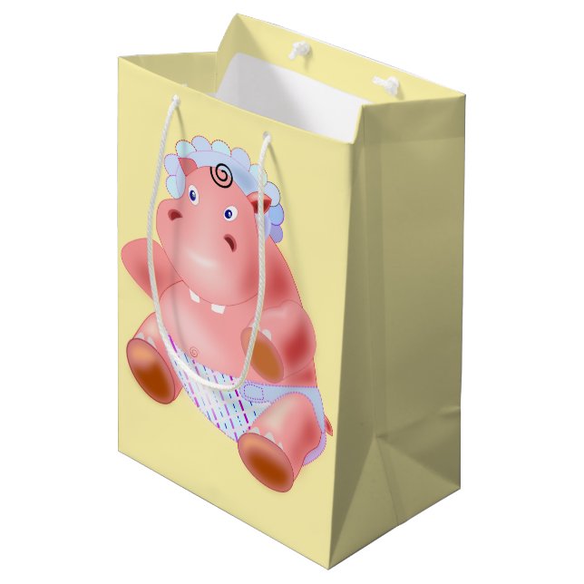 Gift Bag with Baby Hippo (Front Angled)