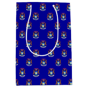 Gift Bag with flag of Michigan State, USA