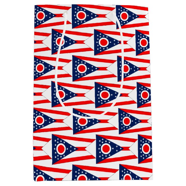 Gift Bag with flag of Ohio State, USA (Front)