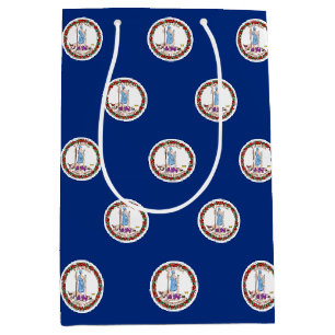 Gift Bag with flag of Virginia State, USA