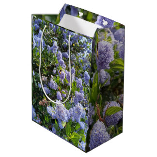 Gift bag with lilac flowers