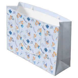 gift bags baby shower light blue