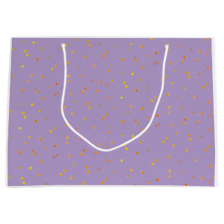 Gift Bags - Purple with Gold Polka Dots