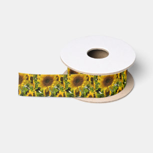 Gift Bags Sunflowers Satin Ribbon