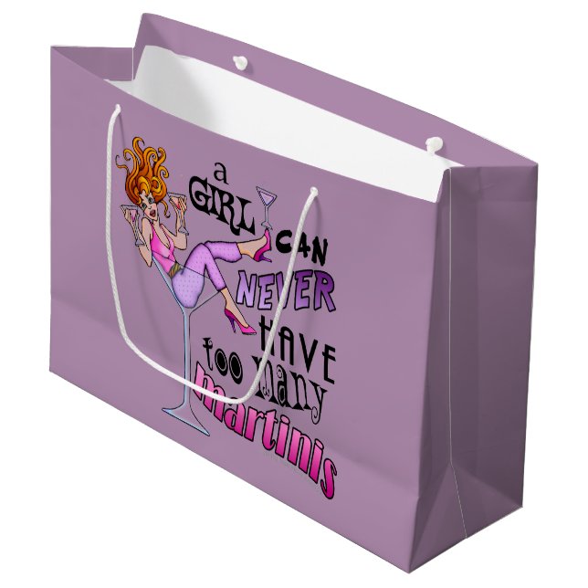 GIFT BAGS - TOO MANY MARTINIS (Front Angled)