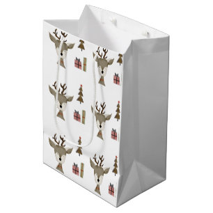 Gift Bags Watercolor Reindeer