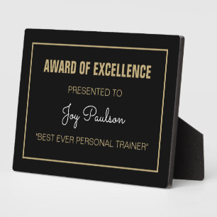  Gift! Best Personal Trainer tabletop  plaque