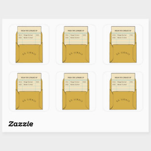 Gift Bookplate Library Provenance  Square Sticker