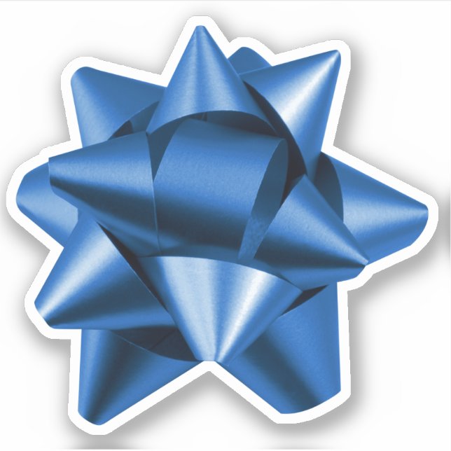 Gift Bow | Sticker | Various Sizes | Blue (Front)