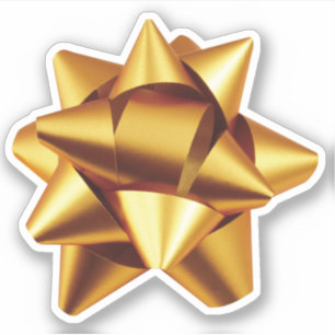 Gift Bow   Sticker   Various Sizes   Gold