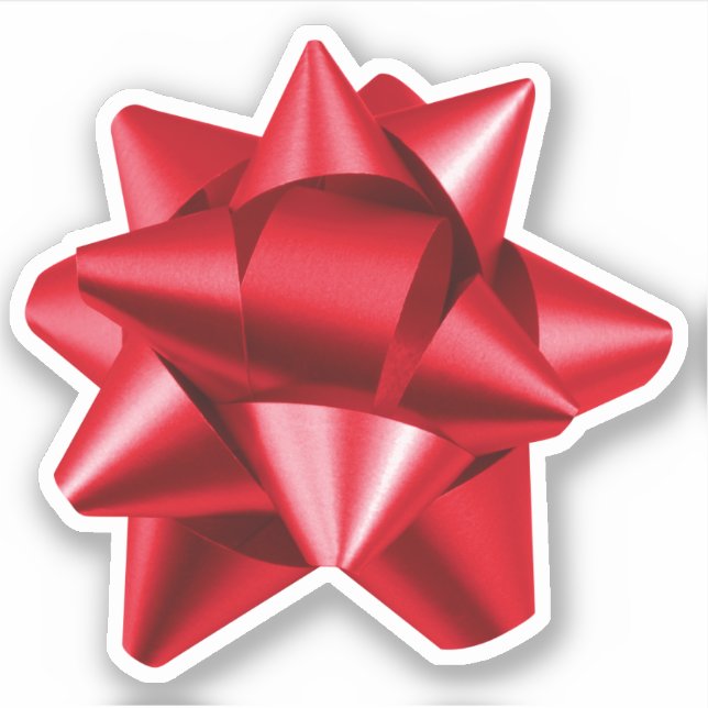 Gift Bow | Sticker | Various Sizes | Red (Front)