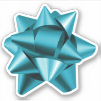 Gift Bow | Sticker | Various Sizes | Teal