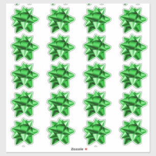 Gift Bow   Stickers   20 per sheet   Green