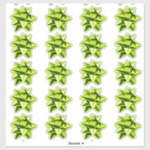 Gift Bow   Stickers   20 per sheet   Lime