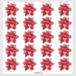 Gift Bow | Stickers | 20 per sheet | Red<br><div class="desc">Shipping gifts this holiday season? Most gifts bows will not travel well and arrive smushed,  ruining the effect. Add this flat bow to your shipped gifts and keep them looking fresh!</div>