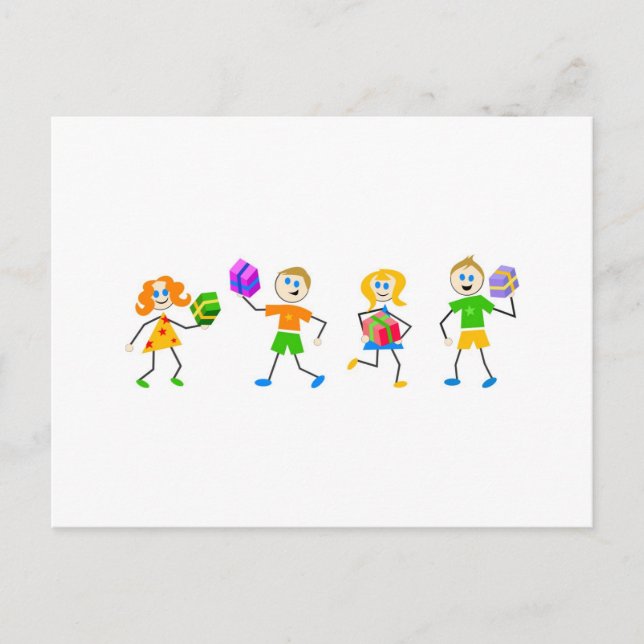 Gift Box Kids Postcard (Front)