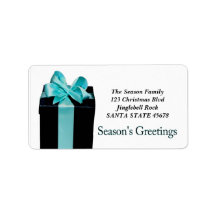 Gift Box Season's Greetings address label