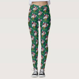 Gift Box Snowman Merry Christmas! Surprise Cartoon Leggings