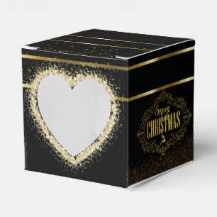 Gift Box with Black Christmas with Gold