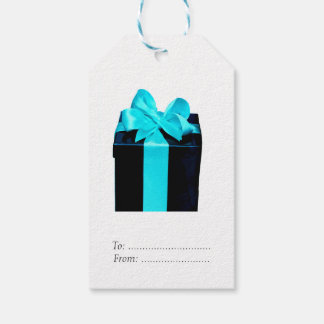 Gift Box with satin bow Gift Tags
