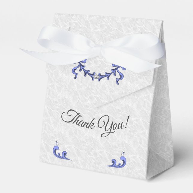Gift Boxes - Customize - Blue Ribbon Design (Front Side)