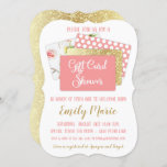 Gift Card Baby Shower Girl Pink and Gold<br><div class="desc">This gift card shower invitation can be for a baby shower or wedding shower. All text is editable to personalize for your special occasion. A lovely theme for a co-worker or for someone having multiple showers.</div>