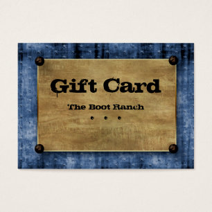Gift Card Blue Denim Texas Star Studs