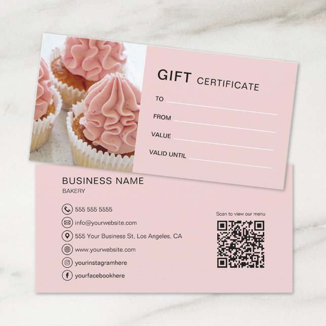 Gift Certificate Bakery Cupcake Cake Shop Business (Gift Certificate Bakery Cupcake Cake Shop Business by MINTIC DESIGN STUDIO)