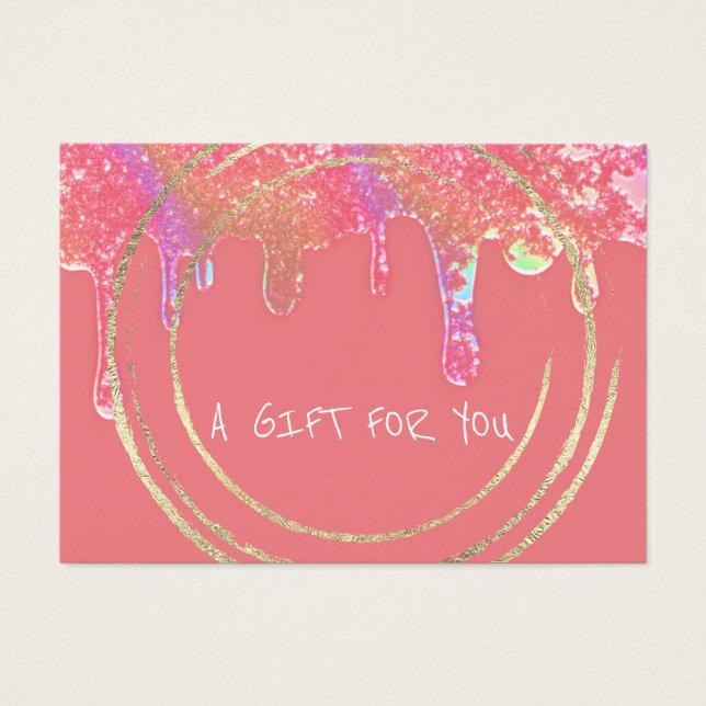 Gift Certificate Beauty Hair Makeup Drip SPA Peach (Front)