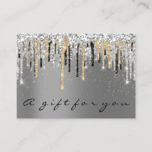 Gift Certificate Beauty Shop Hair Nails Silver