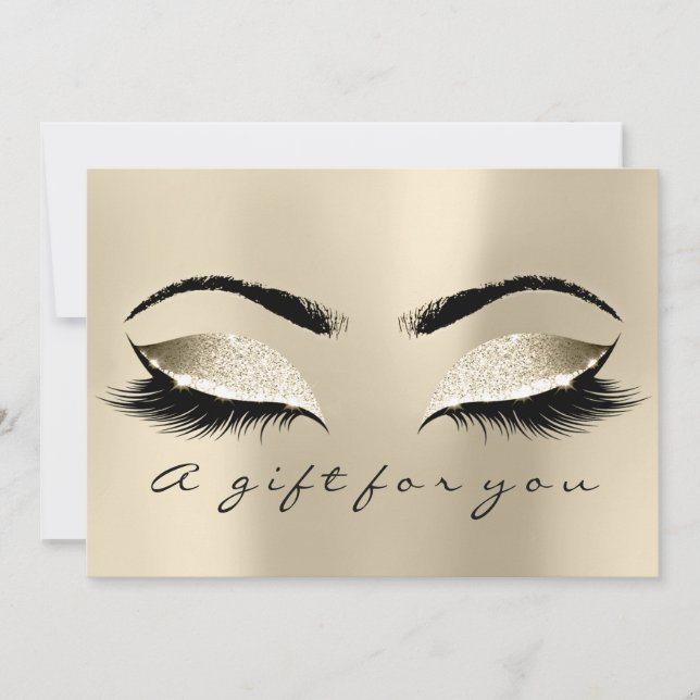 Gift Certificate Champaigne Lash Beauty Makeup (Front)