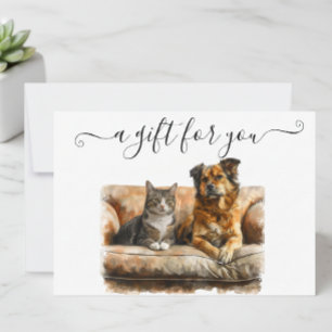 Gift Certificate Dog Cat Pet Sitting Walking