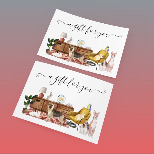Gift Certificate Dog Cat Pet Sitting Walking (Creator Uploaded)