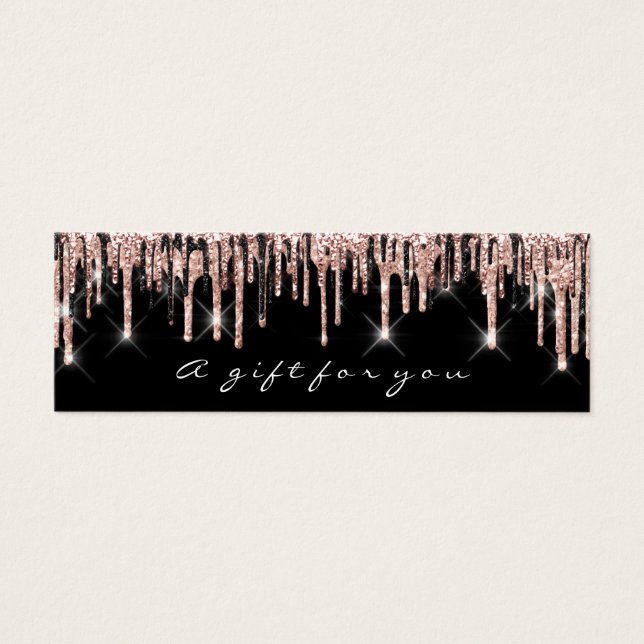 Gift Certificate Drips Black White Makeup Small (Front)