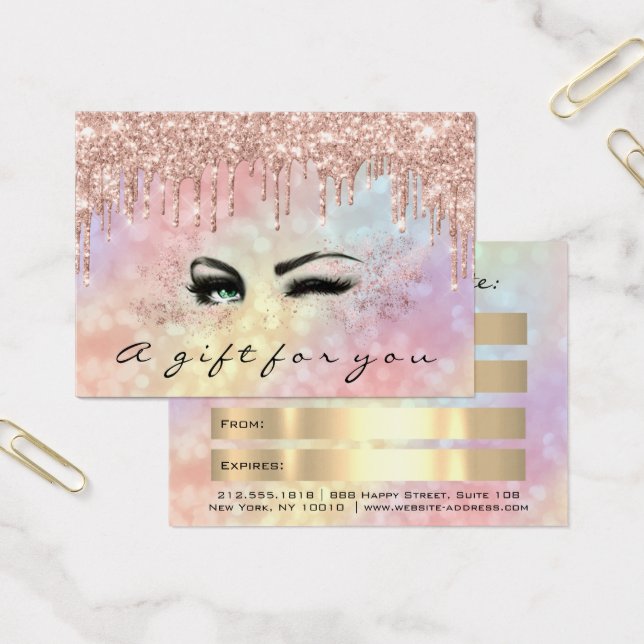 Gift Certificate Drips Holograp Makeup Mighty (Office)