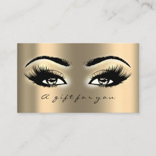 Gift Certificate Gift Gold Lashes Makeup Artist