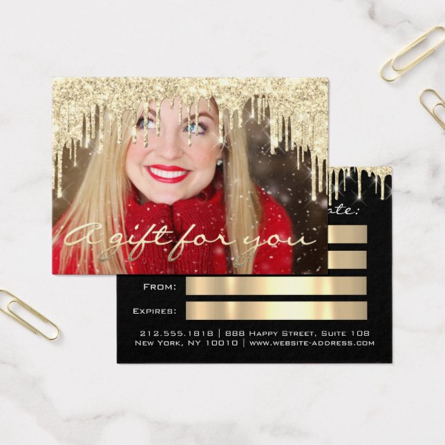 Gift Certificate Gold Eyelash Makeup Holidays (Office)