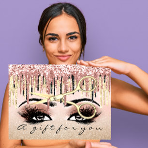 Gift Certificate Hairdresser Rose lux  Gold Makeup