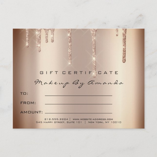 Gift Certificate Lashes Extension Makeup Skinny Postcard (Front)