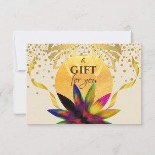 Gift Certificate Lotus Flower  Yoga Healing Health