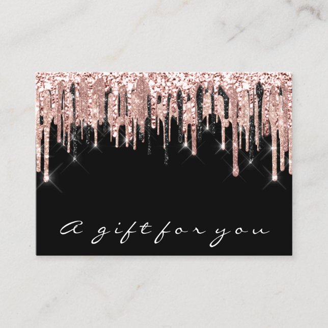 Gift Certificate Makeup Eyelash Hair Nails Black (Front)