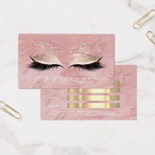 Gift Certificate Marble Pink Lash Extension Makeup