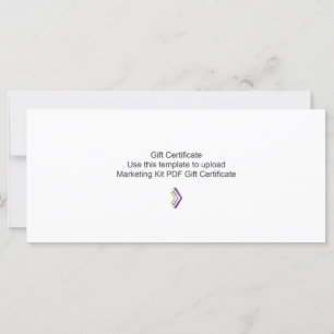 Gift Certificate Marketing Kit Template