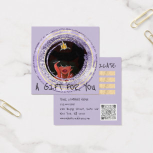 Gift Certificate Nails Hair Dresser Makeup Violet