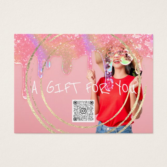 Gift Certificate Nails Hair Makeup Drips QR Photo (Front)