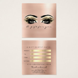 Gift Certificate Rose Blush Lashes Makeup Artist