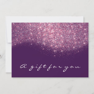 Gift Certificate Sepia Gold Glitter Purple Pink